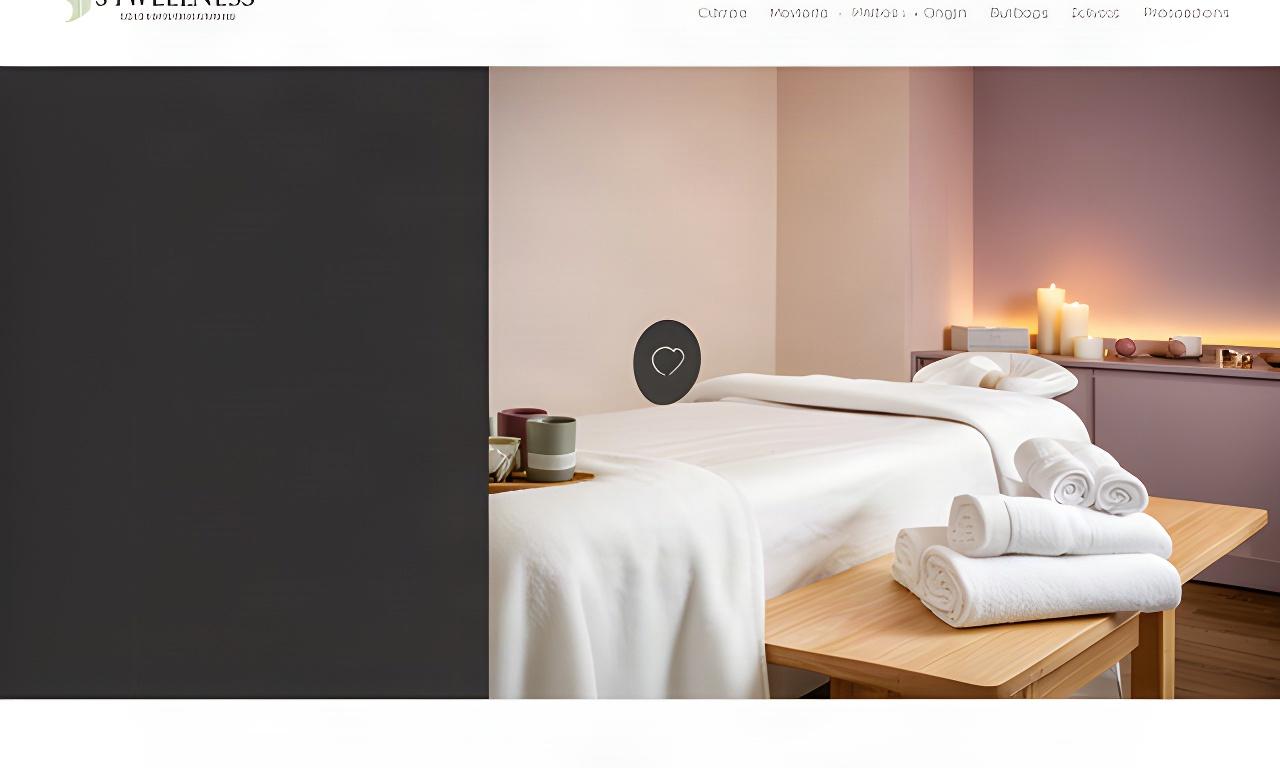 Calm day spa treatment room with a massage bed, soft lighting and folded white towels in Saint Austell